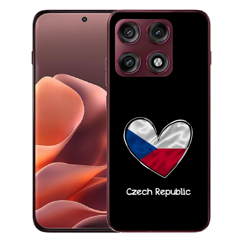 mmCase géltok a Motorola Edge 70 Pro-hoz – zászló, szív, fekete háttér
