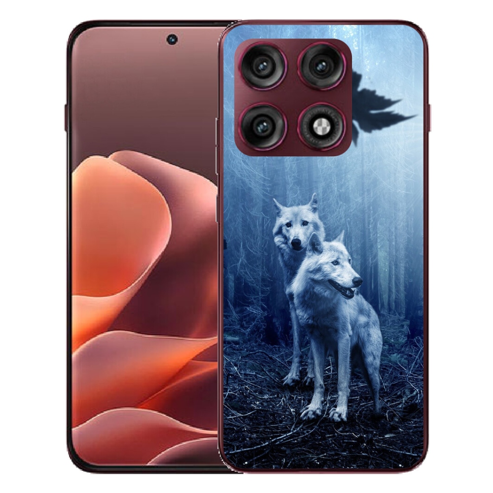 mmCase gélhuzat a Motorola Edge 70 Pro-hoz – farkasok az erdőben
