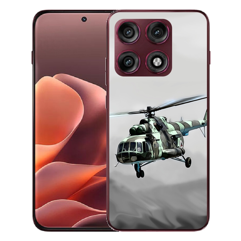 mmCase gélhuzat a Motorola Edge 70 Pro-hoz – katonai helikopter