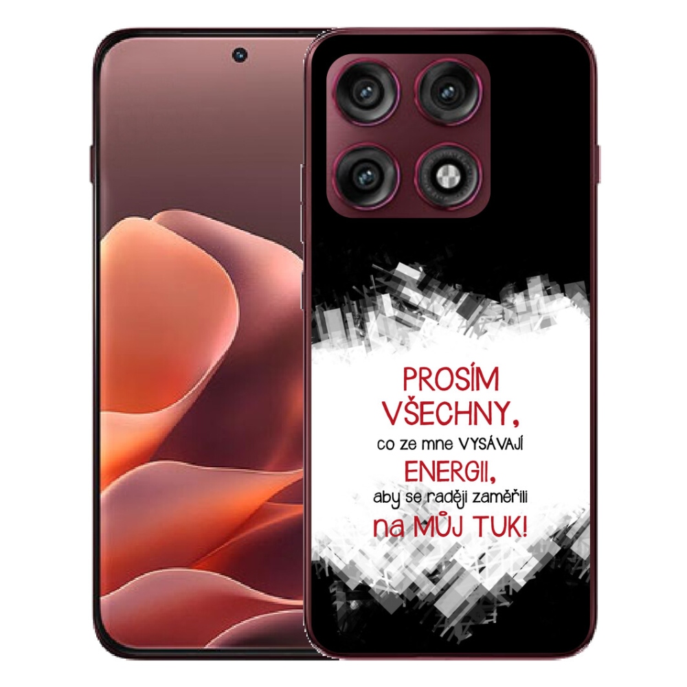 mmCase gél tok a Motorola Edge 70 Pro-hoz – vicces felirat, 1 db, piros