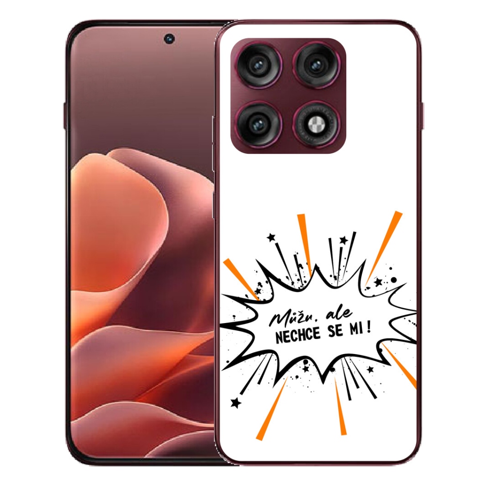 mmCase géltok a Motorola Edge 70 Pro-hoz – vicces szöveg, 11, fehér háttér