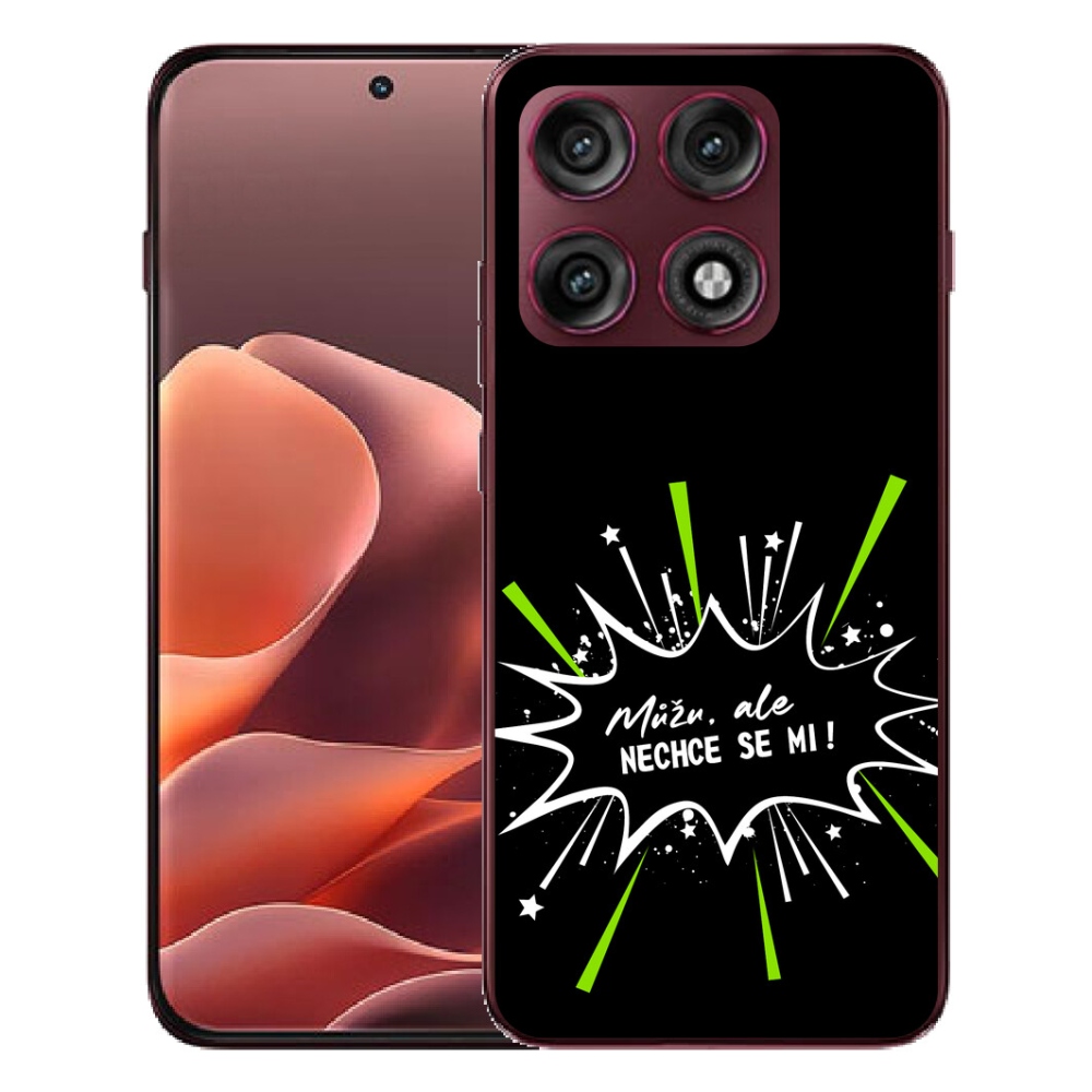 mmCase géltok a Motorola Edge 70 Pro-hoz – vicces felirat, 11, fekete háttér