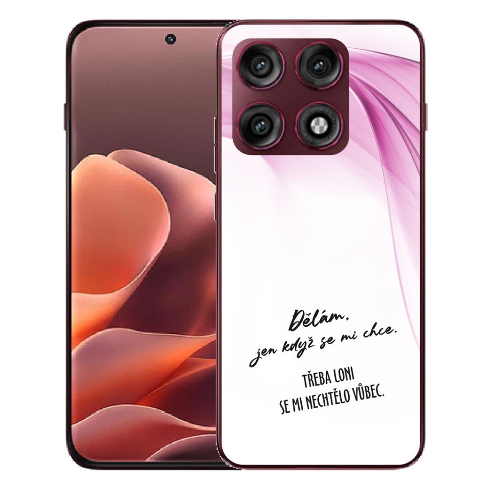 mmCase géltok a Motorola Edge 70 Pro-hoz – vicces felirat, 12, fehér háttér