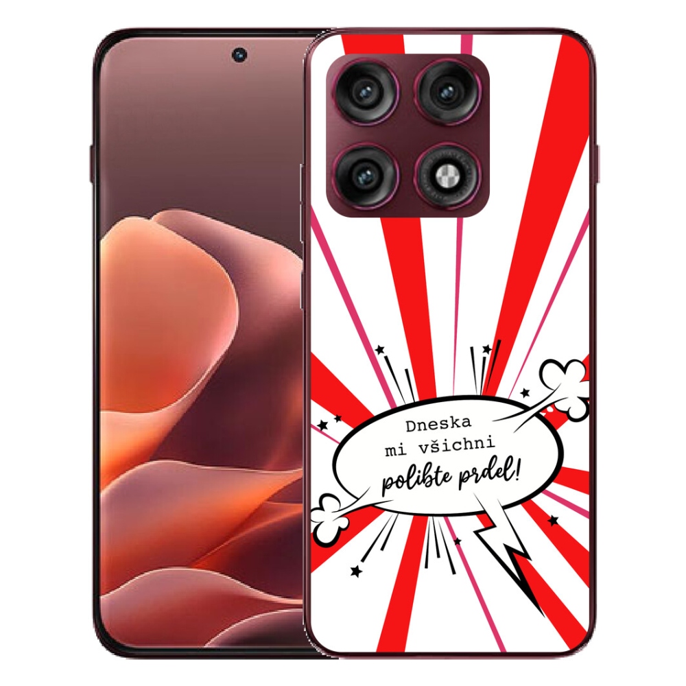 mmCase géltok a Motorola Edge 70 Pro-hoz – vicces felirat, 15, fehér háttér