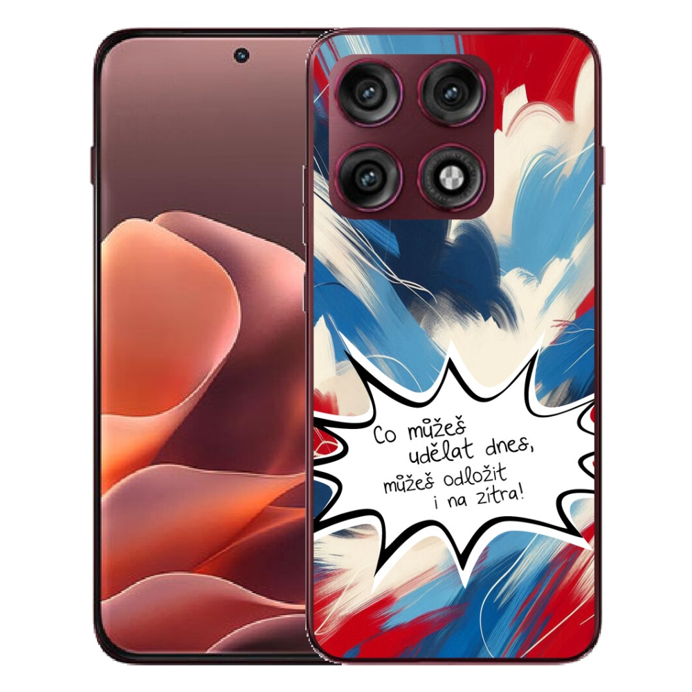 mmCase gél tok a Motorola Edge 70 Pro-hoz – vicces felirat, 9, fehér háttér