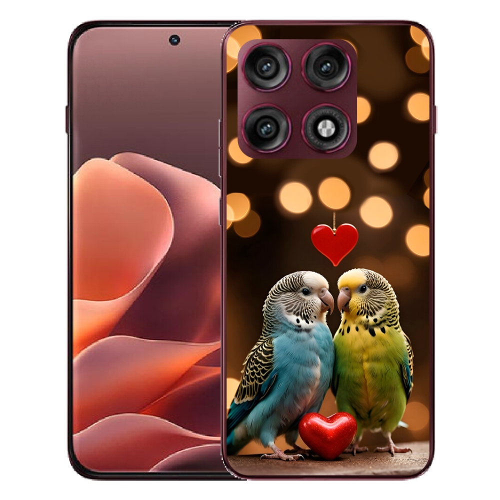 mmCase géltok a Motorola Edge 70 Pro-hoz – szerelmes papagájok