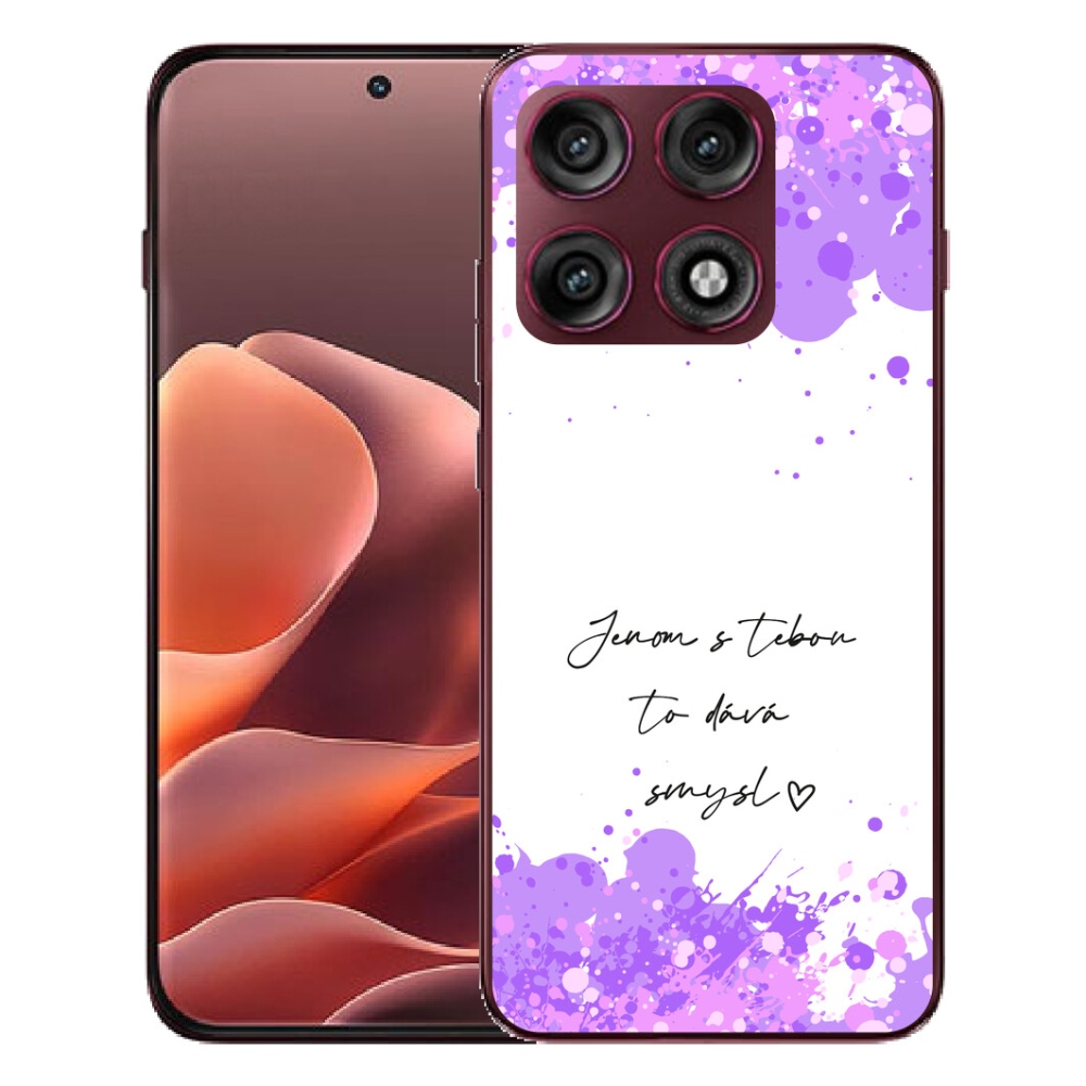 mmCase gél tok a Motorola Edge 70 Pro-hoz – szerelmes felirat fehér háttérrel
