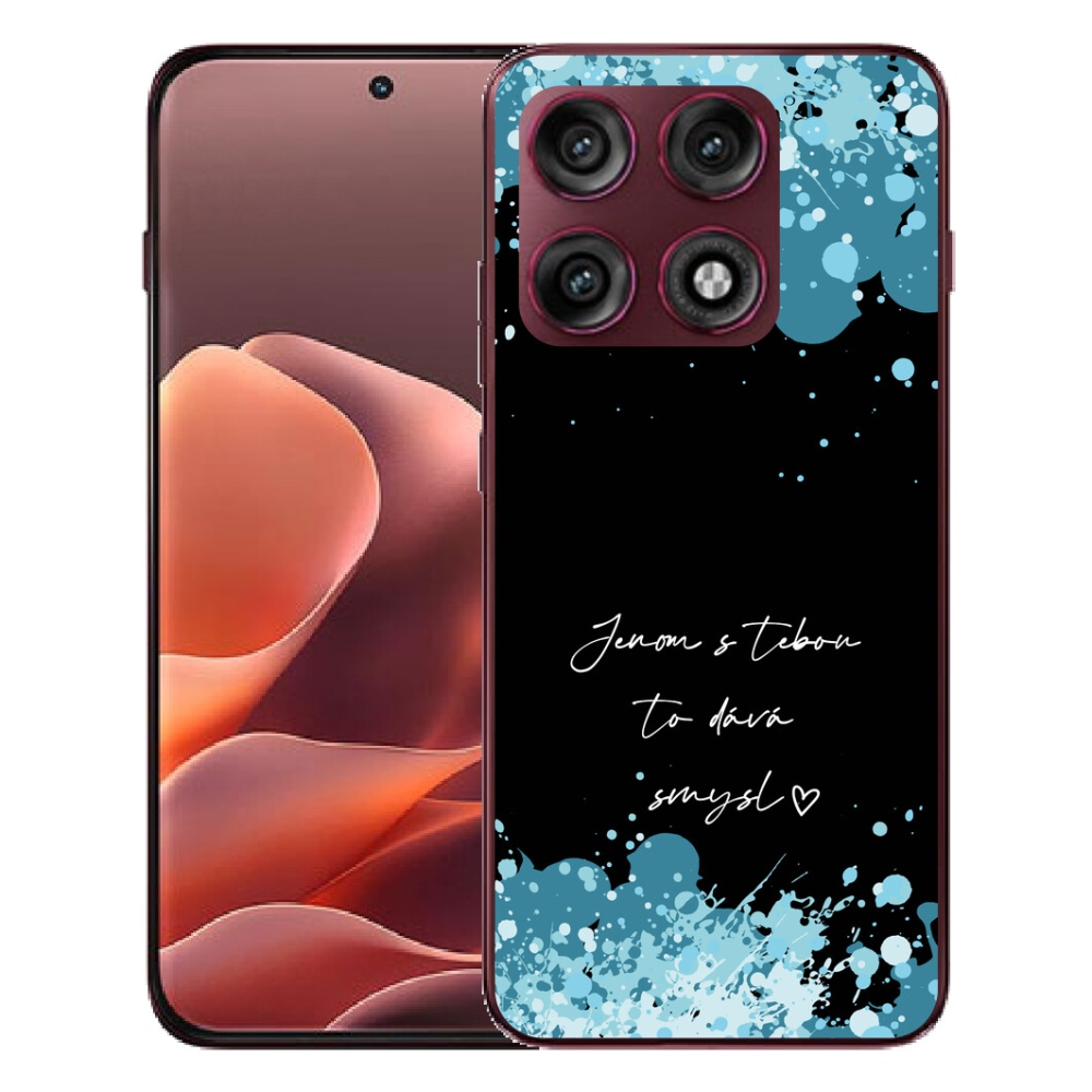 mmCase géltok a Motorola Edge 70 Pro-hoz – szerelmes felirat fekete háttérrel
