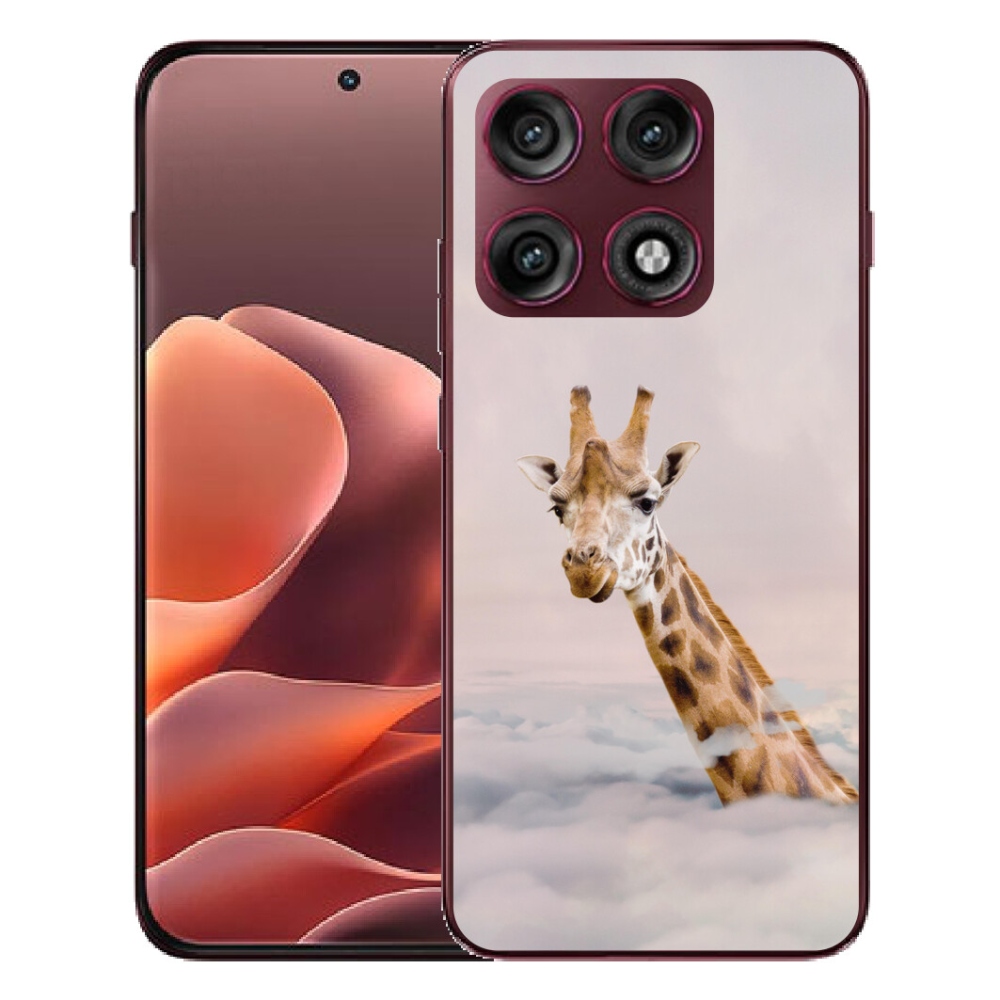 mmCase gél tok a Motorola Edge 70 Pro-hoz – zsiráf a felhők között