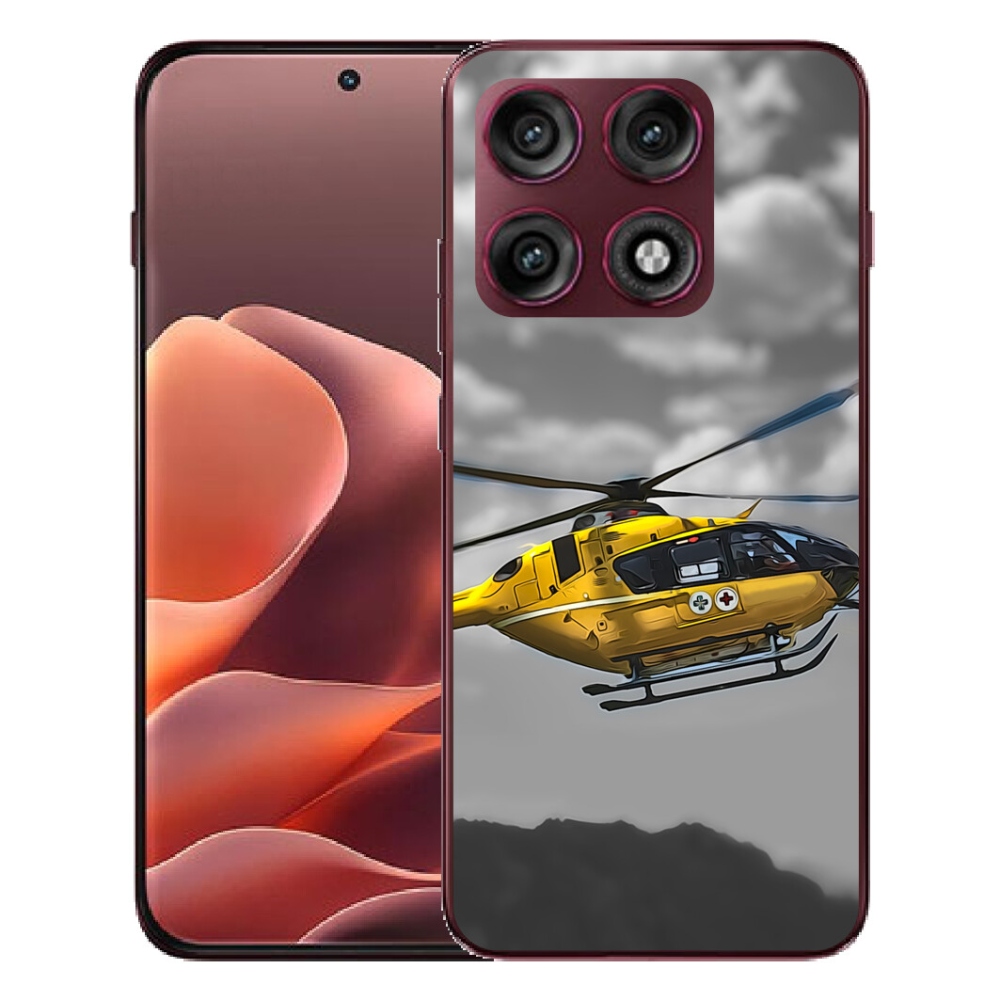 mmCase géltok a Motorola Edge 70 Pro-hoz – sárga helikopter
