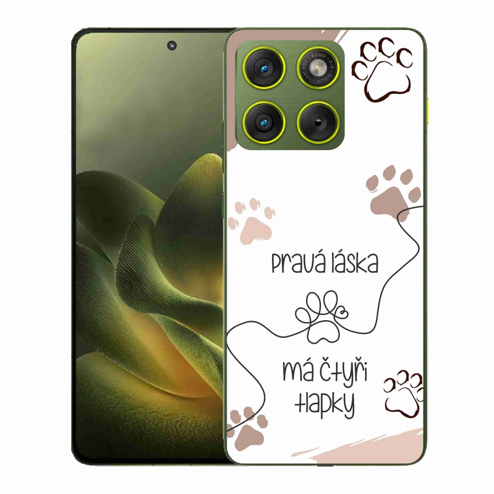 Zselés borító mmCase a Motorola Edge 70 készülékhez - kutya motívum 1 fehér háttér