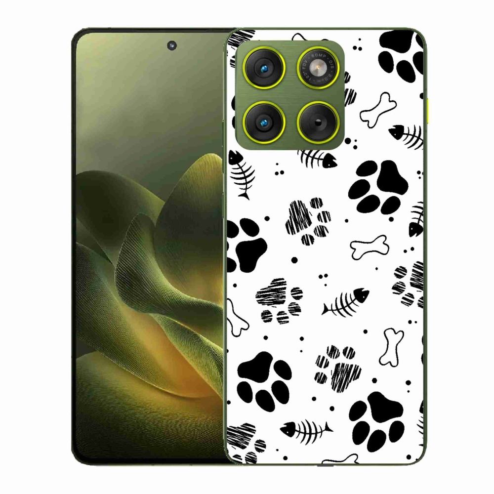 Zselés borítás mmCase a Motorola Edge 70 készülékhez - kutyamancsok 1