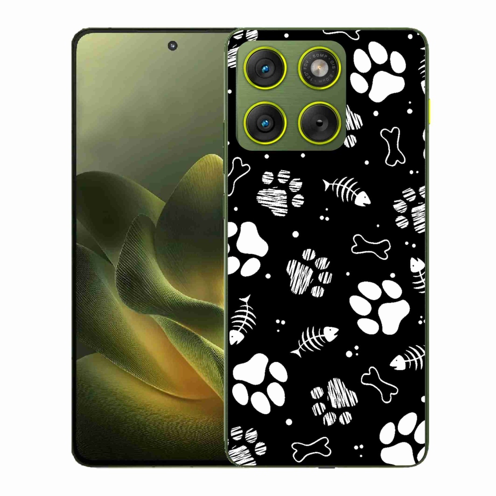 Zselés borítás mmCase a Motorola Edge 70 készülékhez - kutyamancsok