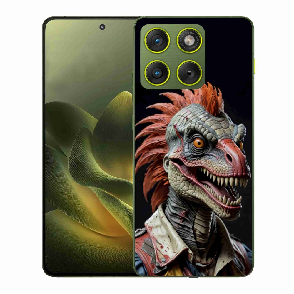 Zselés borítás mmCase a Motorola Edge 70 készülékhez - punk dinoszaurusz