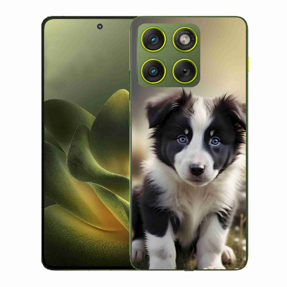 Zselés borítás mmCase a Motorola Edge 70 készülékhez - aranyos border collie