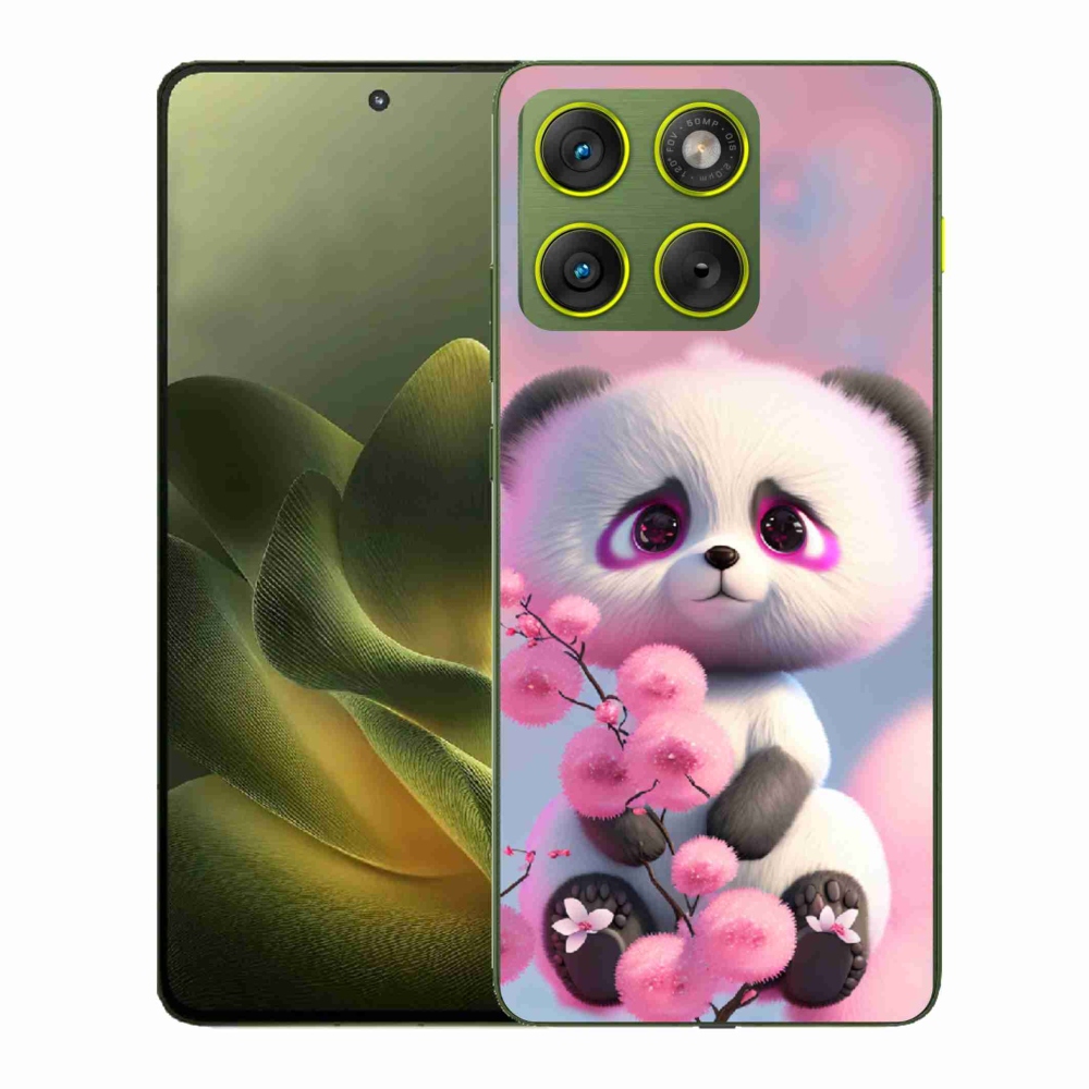 Zselés borítás mmCase a Motorola Edge 70 készülékhez - aranyos panda 1