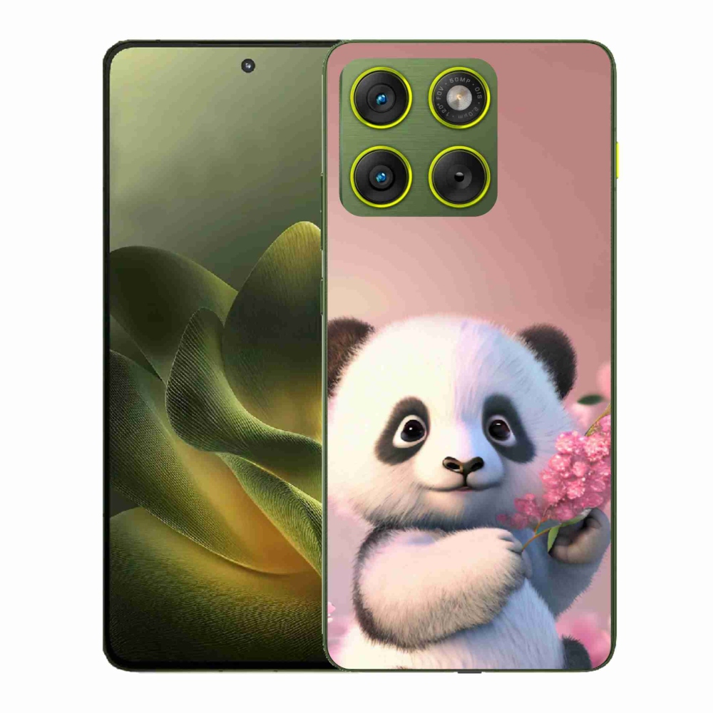 Zselés borítás mmCase a Motorola Edge 70 készülékhez - aranyos panda