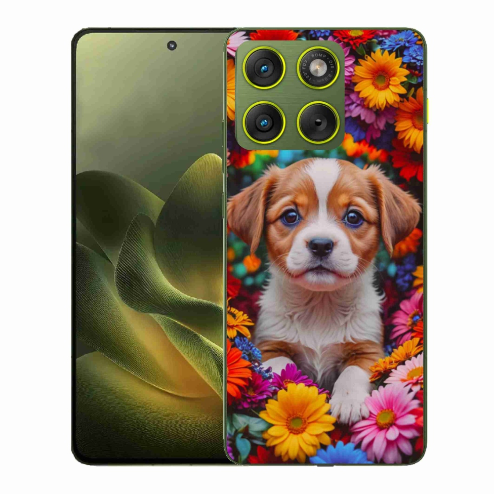 Zselés borítás mmCase a Motorola Edge 70 készülékhez - aranyos kiskutya