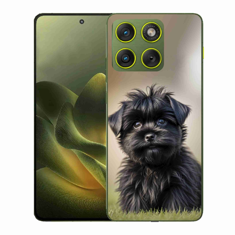 Zselés borítás mmCase a Motorola Edge 70 készülékhez - aranyos fekete kutya