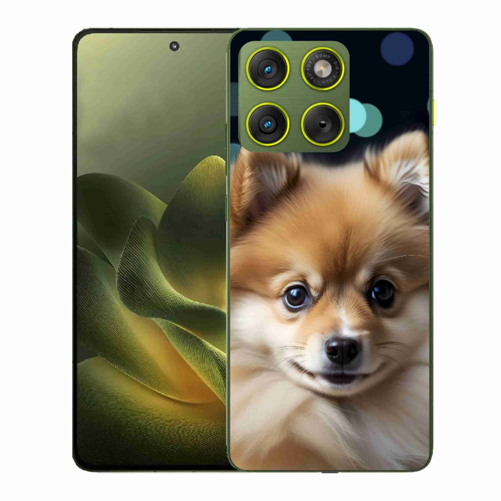 Zselés borítás mmCase a Motorola Edge 70-hez - aranyos pomerániai kutya