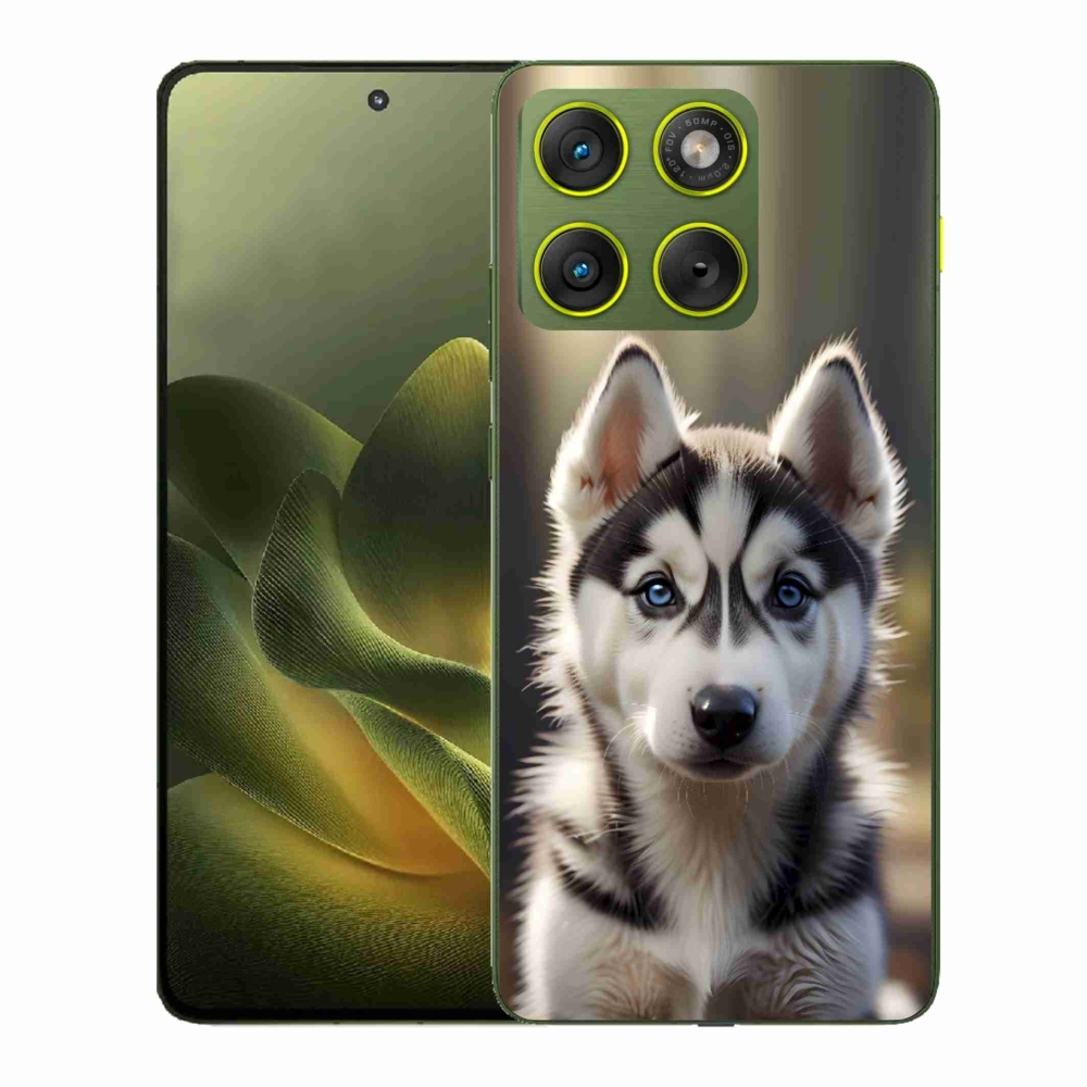 Zselés borítás mmCase a Motorola Edge 70 készülékhez - aranyos szibériai husky