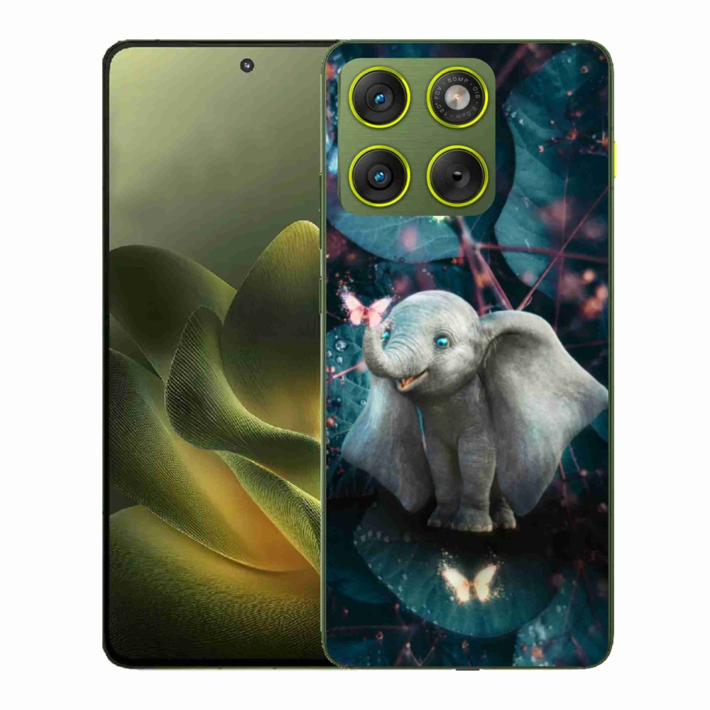 Zselés borítás mmCase a Motorola Edge 70 készülékhez - aranyos elefánt