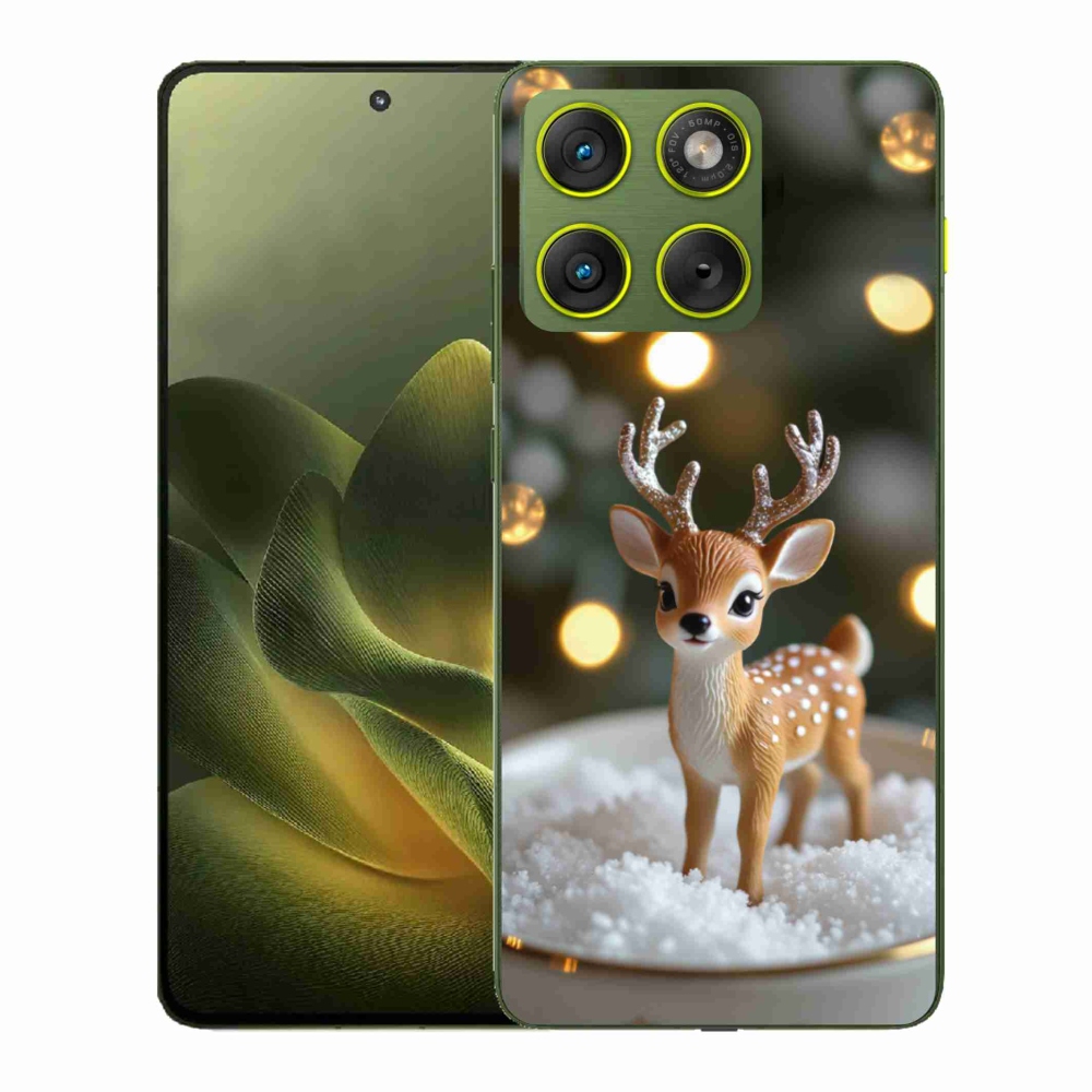 Zselés borítás mmCase a Motorola Edge 70 készülékhez - aranyos karácsonyi szarvasok