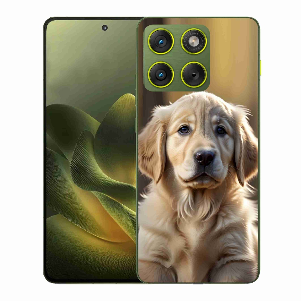 Zselés borítás mmCase a Motorola Edge 70 készülékhez - aranyos arany retriever