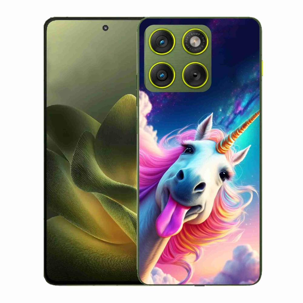 Zselés borítás mmCase a Motorola Edge 70 készülékhez - őrült egyszarvú