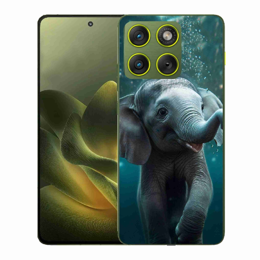 Zselés borítás mmCase a Motorola Edge 70 készülékhez - elefánt a víz alatt