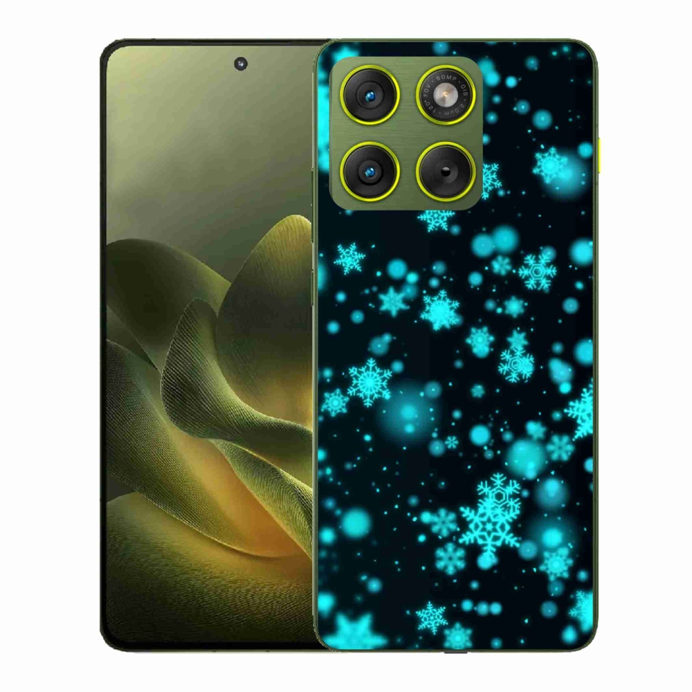Zselés borítás mmCase a Motorola Edge 70 készülékhez - hópelyhek 1