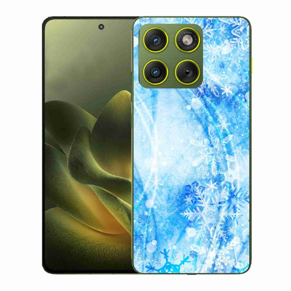 Zselés borítás mmCase a Motorola Edge 70 készülékhez - hópelyhek
