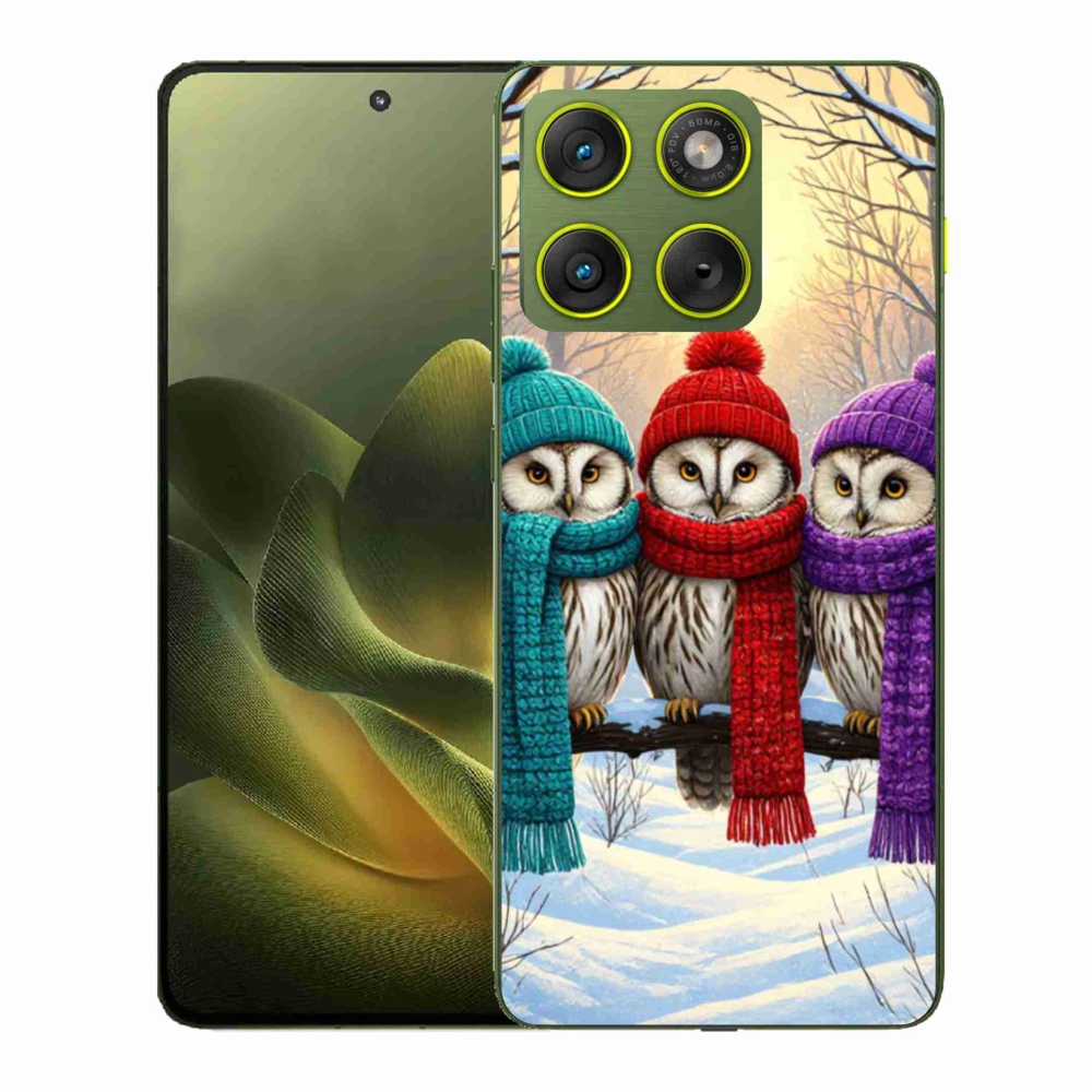 Zselés borítás mmCase a Motorola Edge 70 készülékhez - bagolybarátok