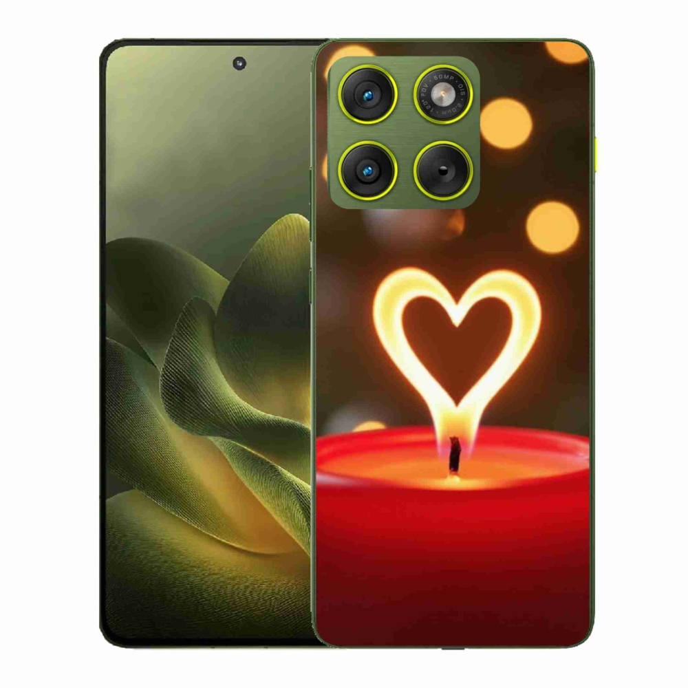 Zselés borítás mmCase a Motorola Edge 70 készülékhez - lángoló szíve