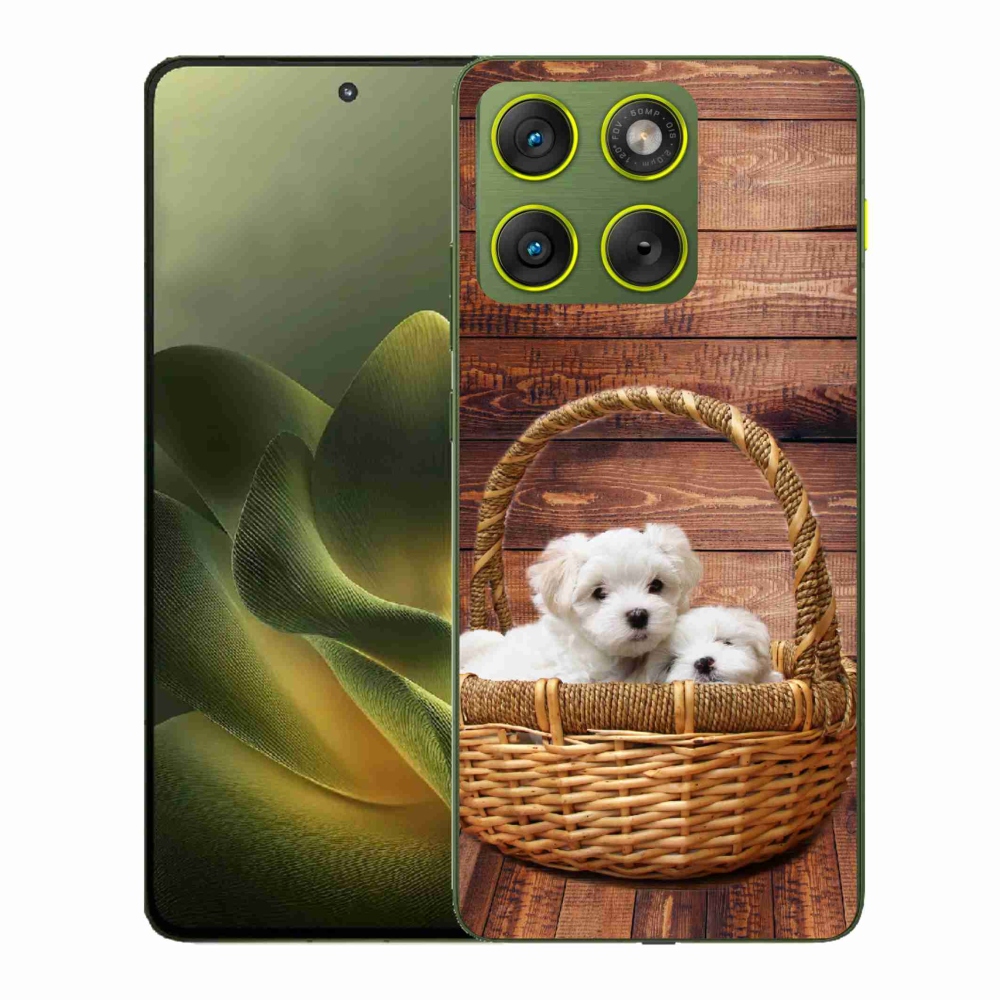 Zselés borítás mmCase a Motorola Edge 70 készülékhez - kölyökkutyák