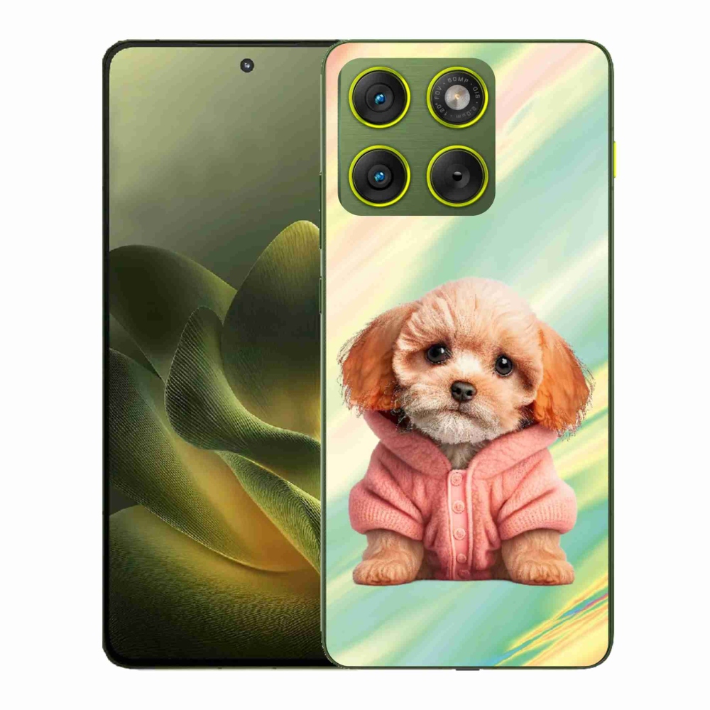Zselés borítás mmCase a Motorola Edge 70 készülékhez - pulóveres kiskutya