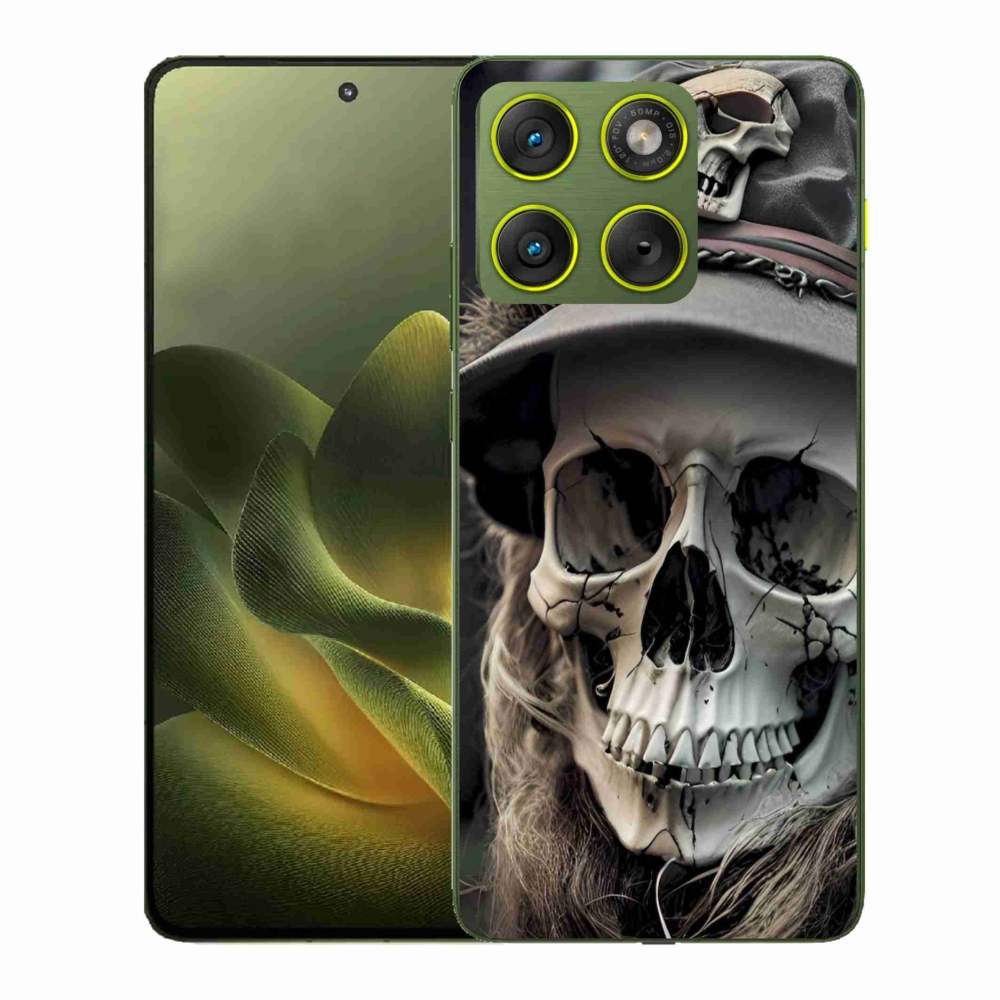 Zselés borítás mmCase a Motorola Edge 70 készülékhez - sötét koponya