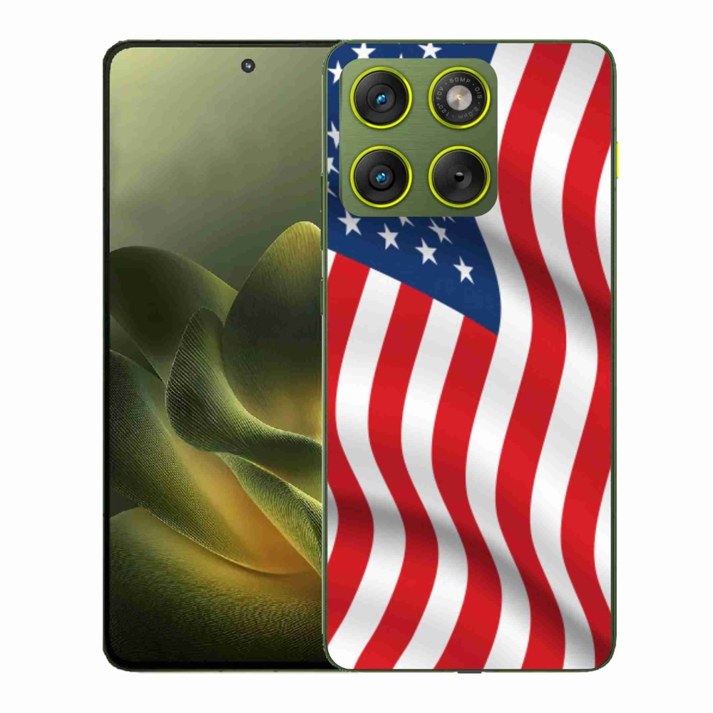 Zselés borítás mmCase a Motorola Edge 70 készülékhez - USA zászlós
