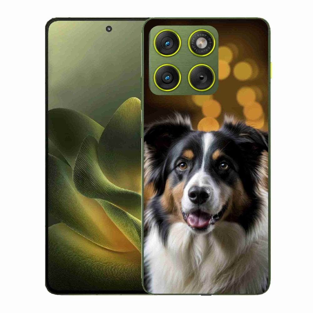 Zselés borítás mmCase a Motorola Edge 70 készülékhez - mosolygós ausztrál juhászkutya