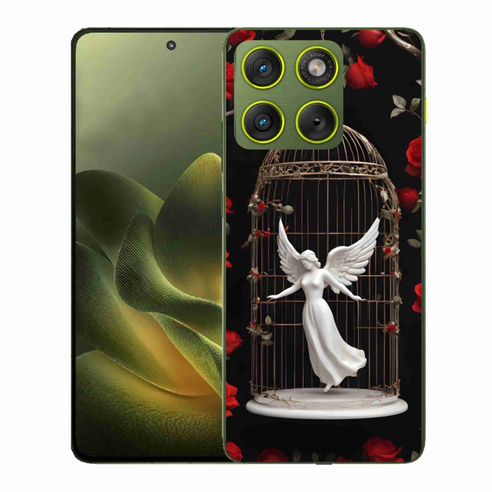 Zselés borítás mmCase a Motorola Edge 70 készülékhez - csapdába esett angyal