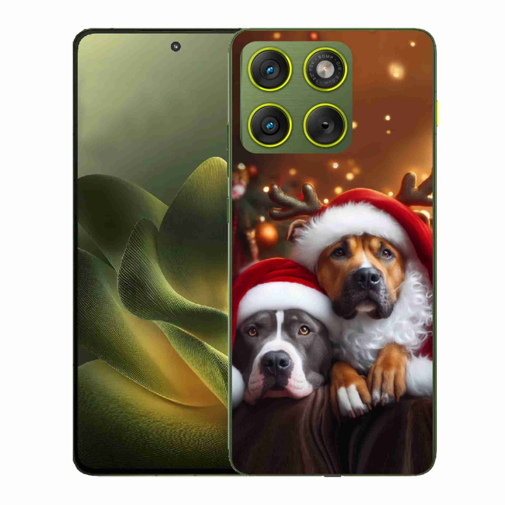 Zselés borítás mmCase a Motorola Edge 70-hez - Karácsonyi kutyák