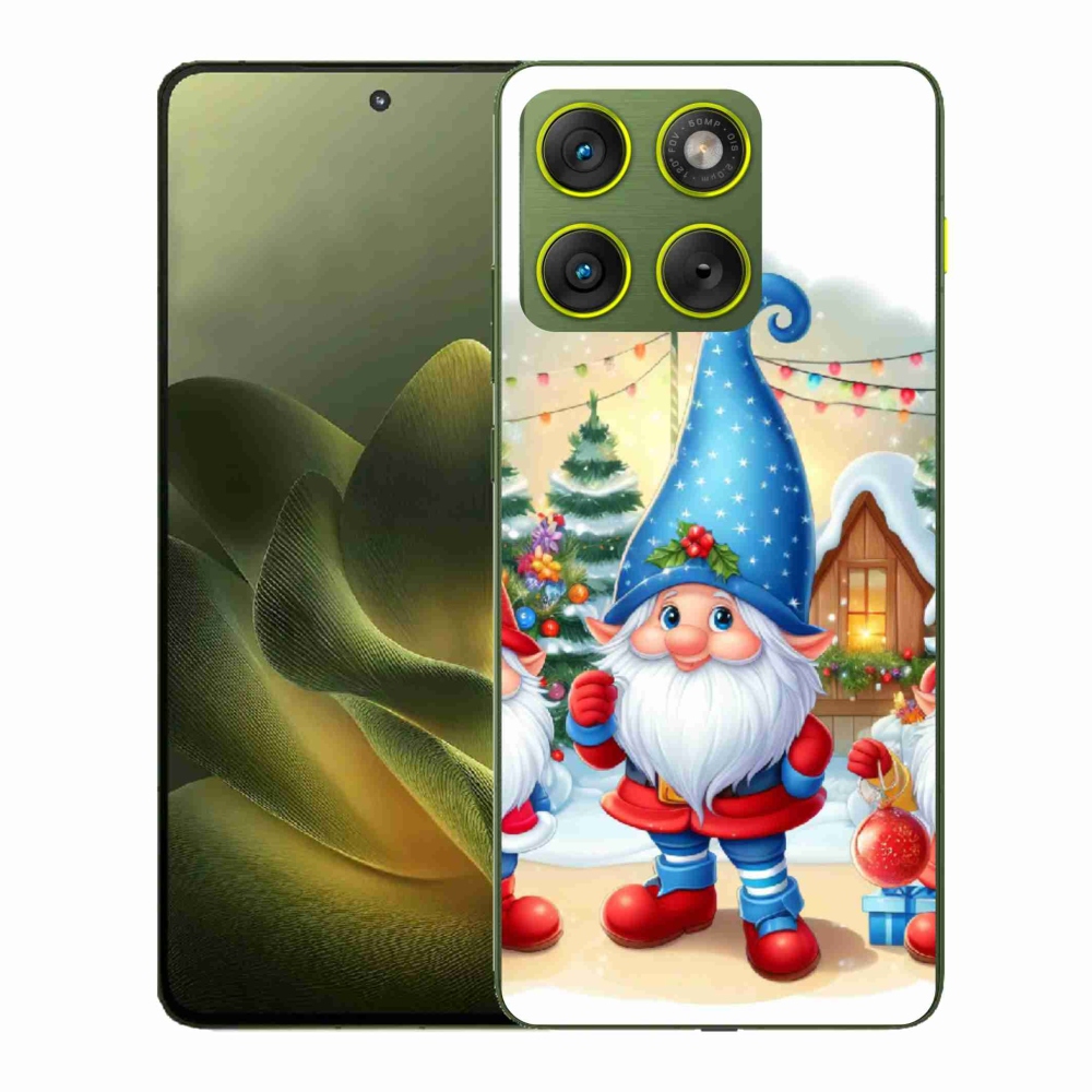 Zselés borítás mmCase a Motorola Edge 70 készülékhez - Karácsonyi manók