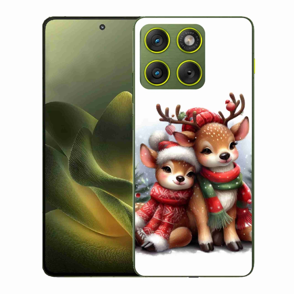 Zselés borítás mmCase a Motorola Edge 70 készülékhez - Karácsonyi rénszarvas