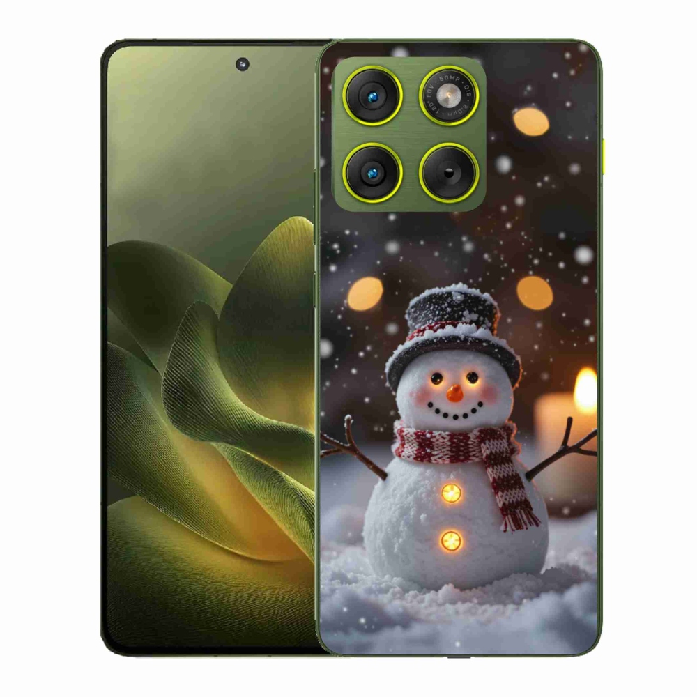 Zselés borítás mmCase a Motorola Edge 70 készülékhez - boldog hóember