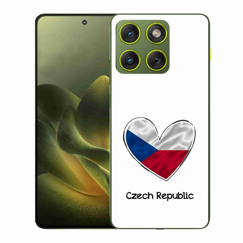 Gél borító mmCase a Motorola Edge 70 készülékhez - szív zászló fehér háttérrel