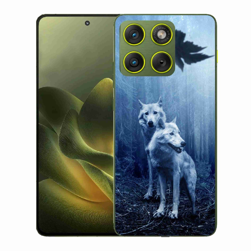 Zselés borítás mmCase a Motorola Edge 70 készülékhez - farkasok az erdőben