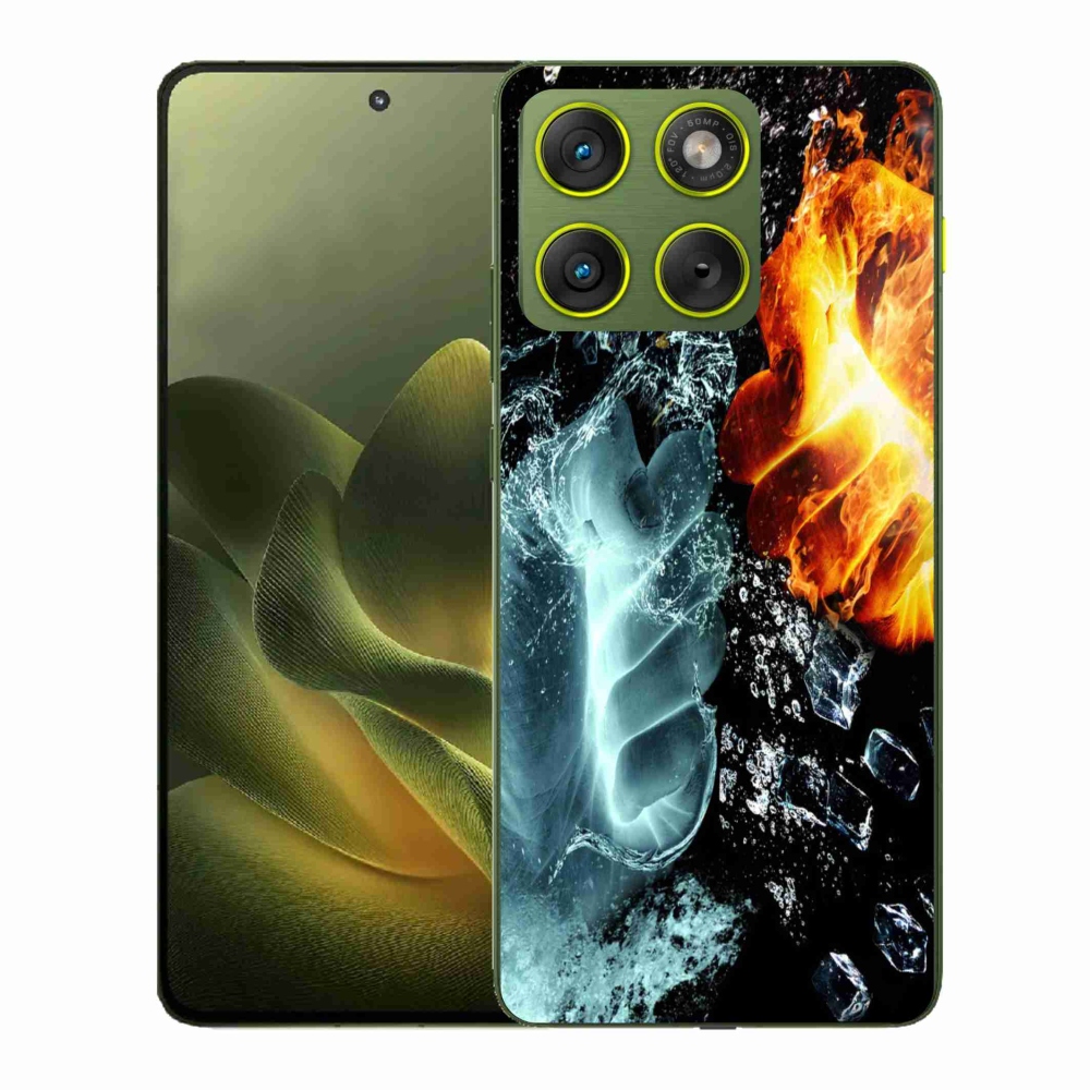 Zselés borítás mmCase a Motorola Edge 70 készülékhez - víz és tűz