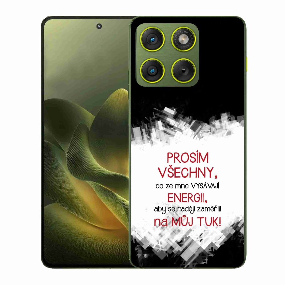 Zselés borító mmCase a Motorola Edge 70-hez - vicces szöveg 1 piros