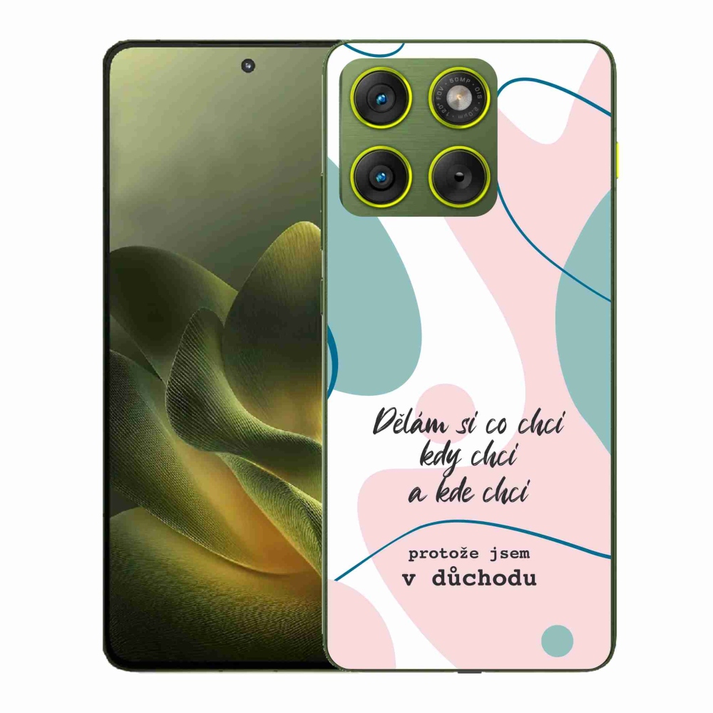 Zselés borító mmCase a Motorola Edge 70 készülékhez - vicces szöveg 10 fehér háttér