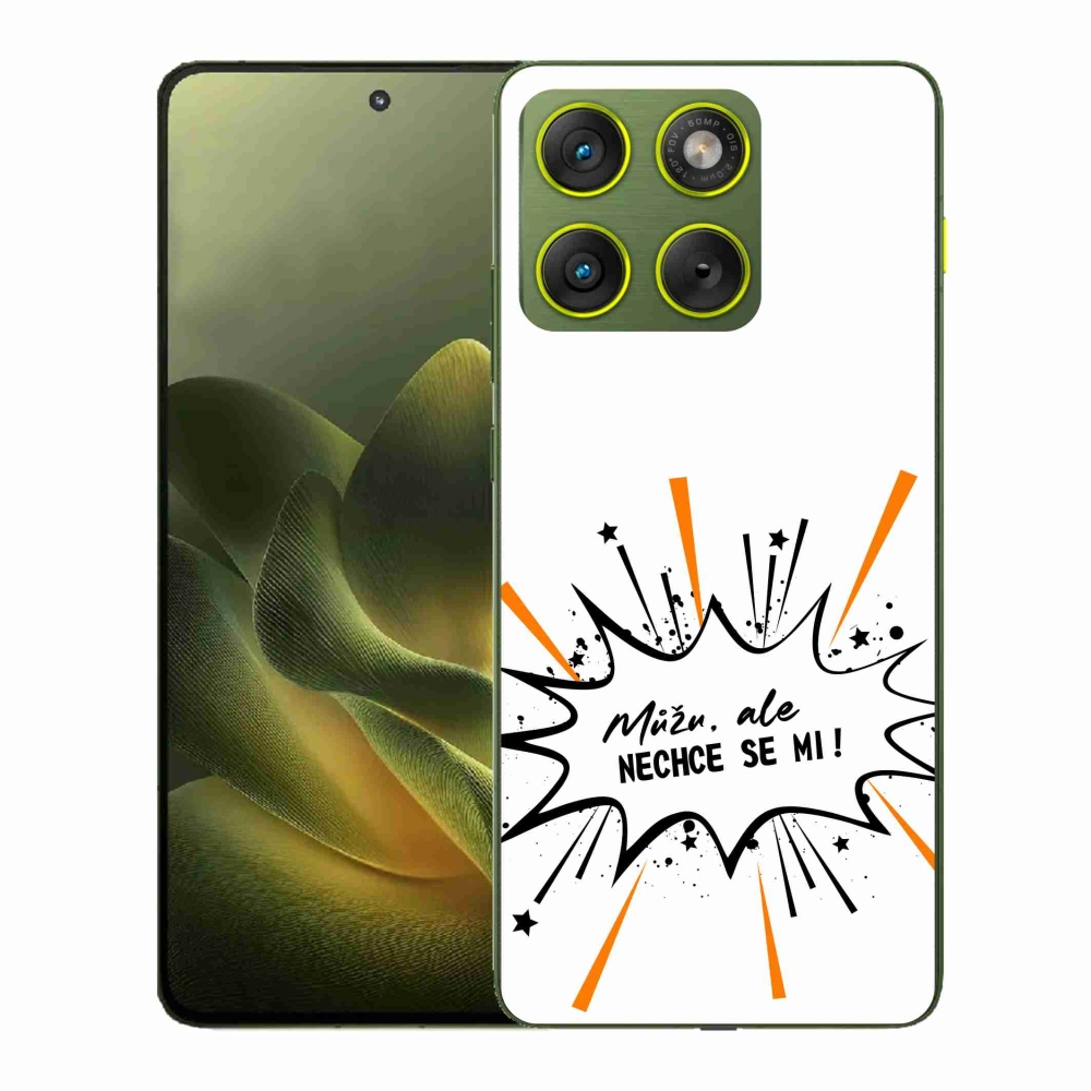 Zselés borító mmCase a Motorola Edge 70 készülékhez - vicces szöveg 11 fehér háttér